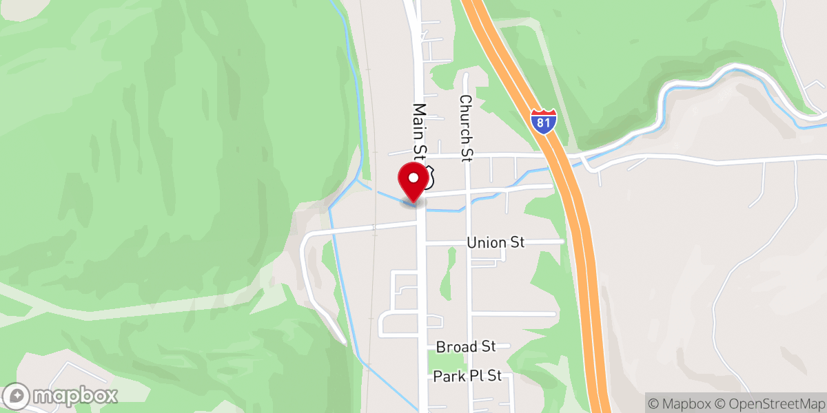 Map showing location of St Mark's Episcopal Church