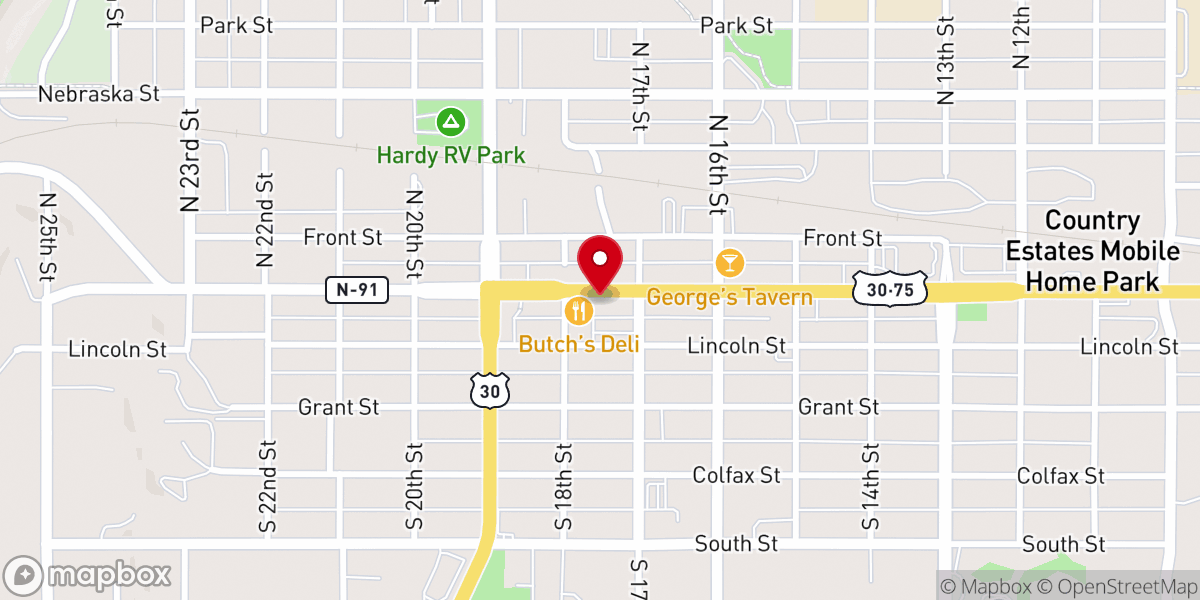 Map showing location of Joseph's Coat
