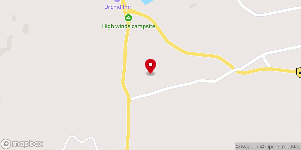 Map showing location of Pentacostal church of God
