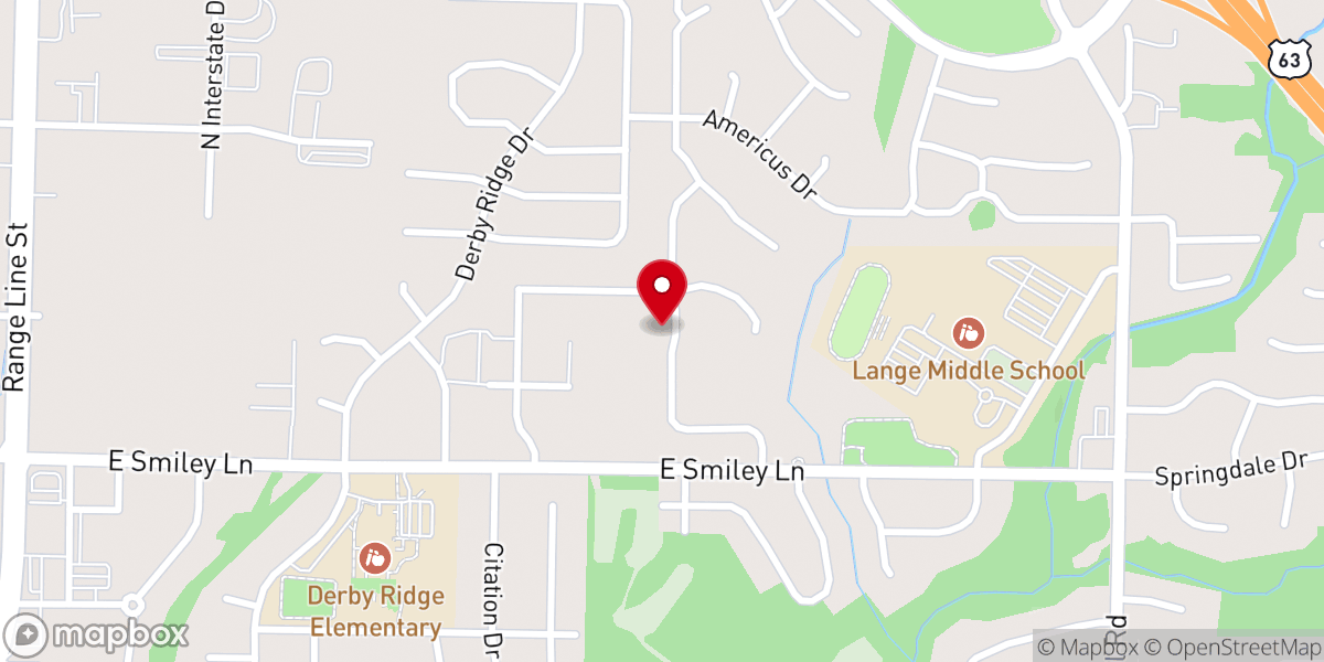 Map showing location of Valley View Church of Christ