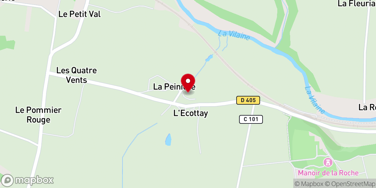 Map showing location of Sanctuaire Notre-Dame de la Peinière