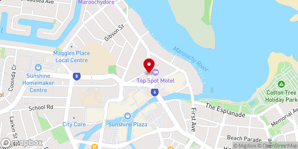 Map showing location of St Peter's Anglican Church