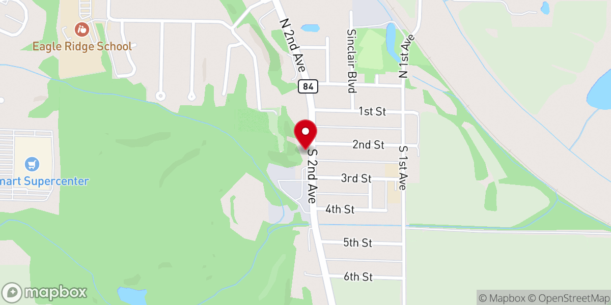 Map showing location of Carbon Cliff