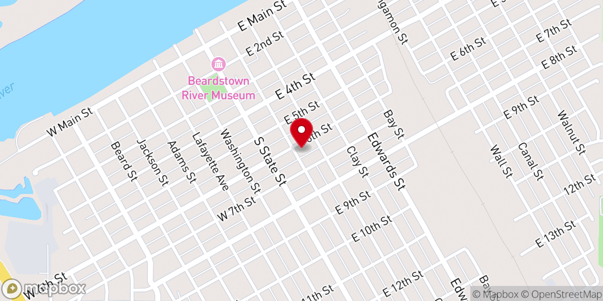 Map showing location of St Johns Lutheran Church Beardstown IL
