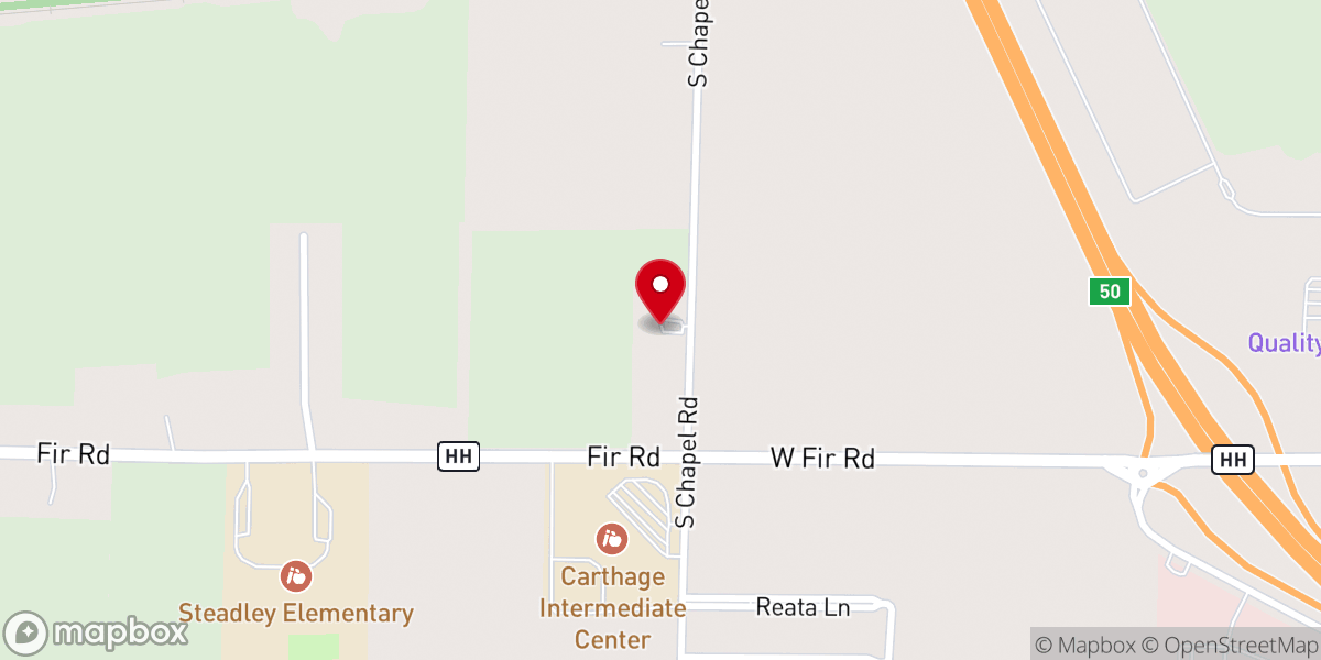 Map showing location of New Covenant Church