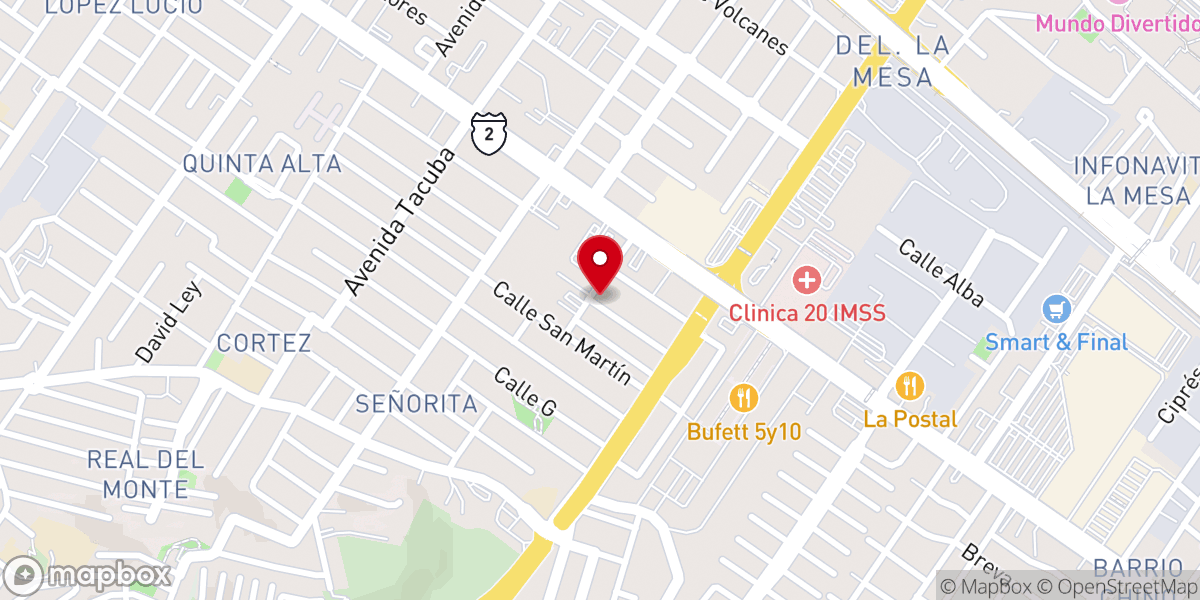 Map showing location of Iglesia de Dios Ministerial de Jesucristo Internacional - IDMJI - CGMJI -- MX - TIJUANA
