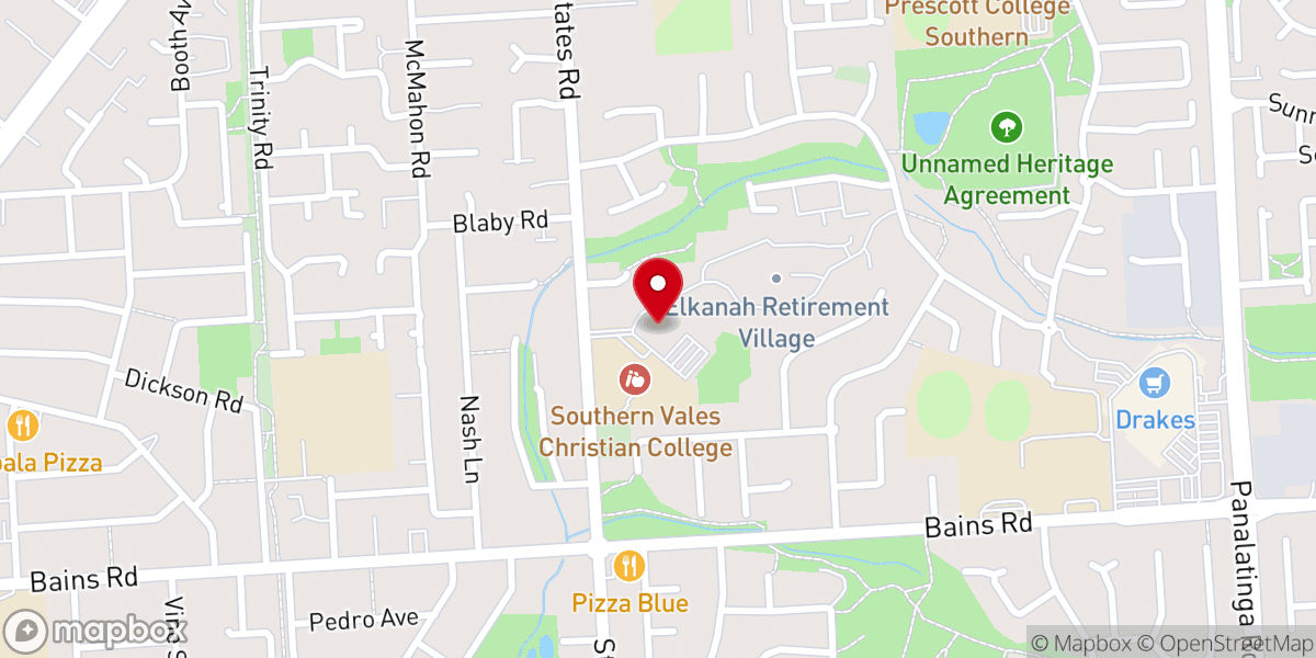 Map showing location of Harvest Church