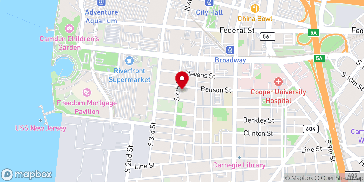 Map showing location of New Mickle Baptist Church
