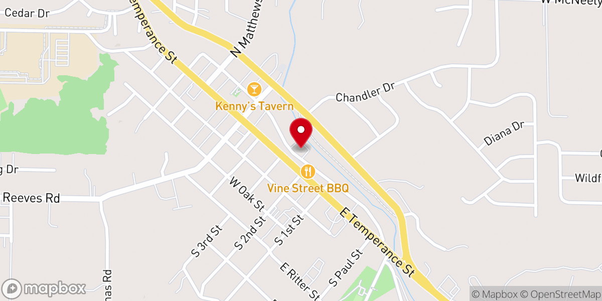 Map showing location of Turning Point Apostolic Church
