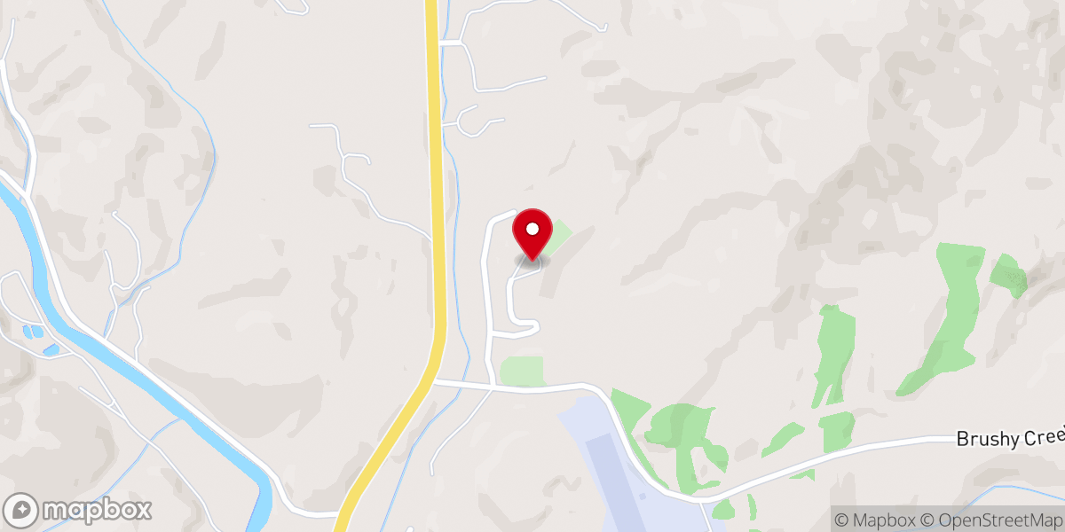 Map showing location of Green Valley Baptist Church