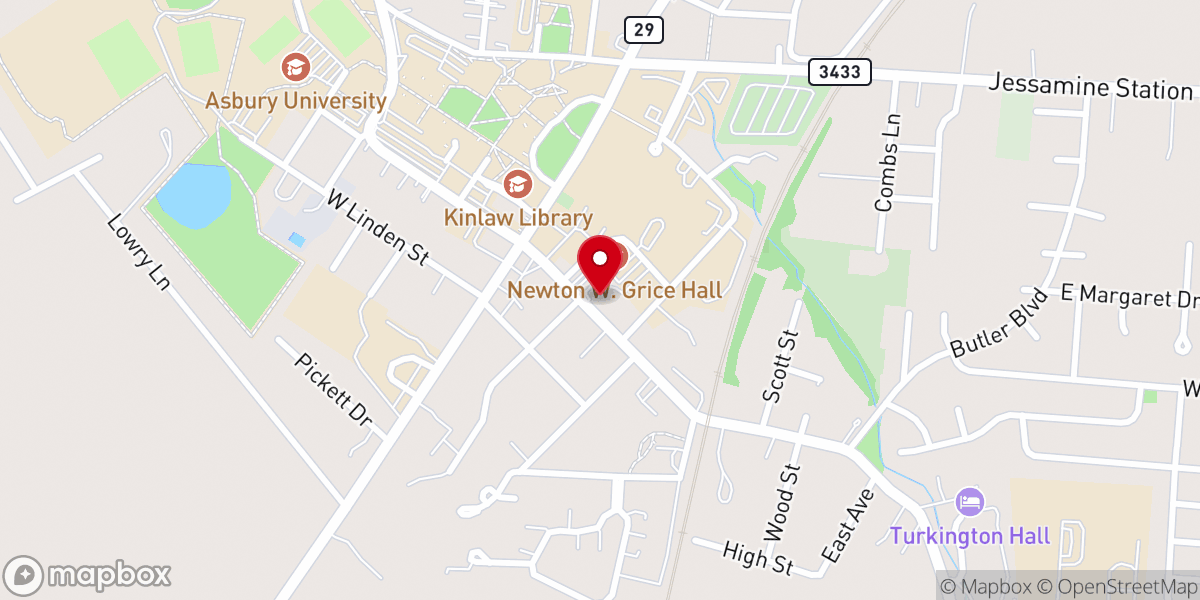 Map showing location of Community Service Center of Wilmore/High Bridge