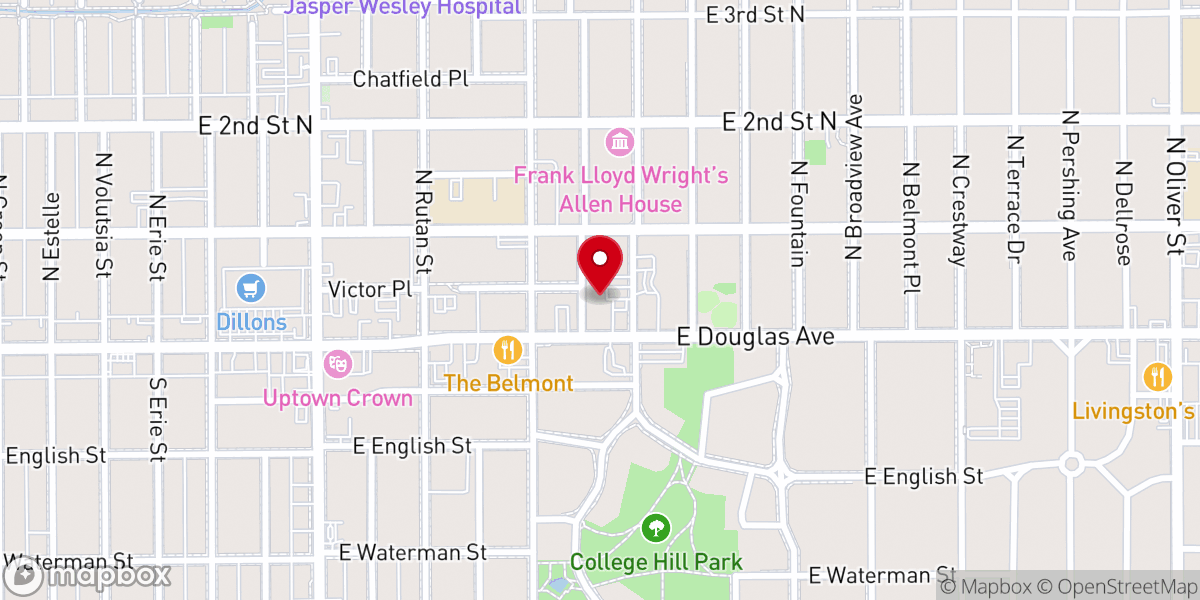 Map showing location of St. James Episcopal Church