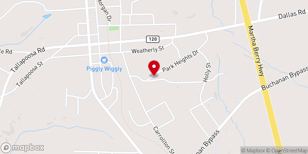 Map showing location of Hutcheson's Memorial Chapel & Crematory