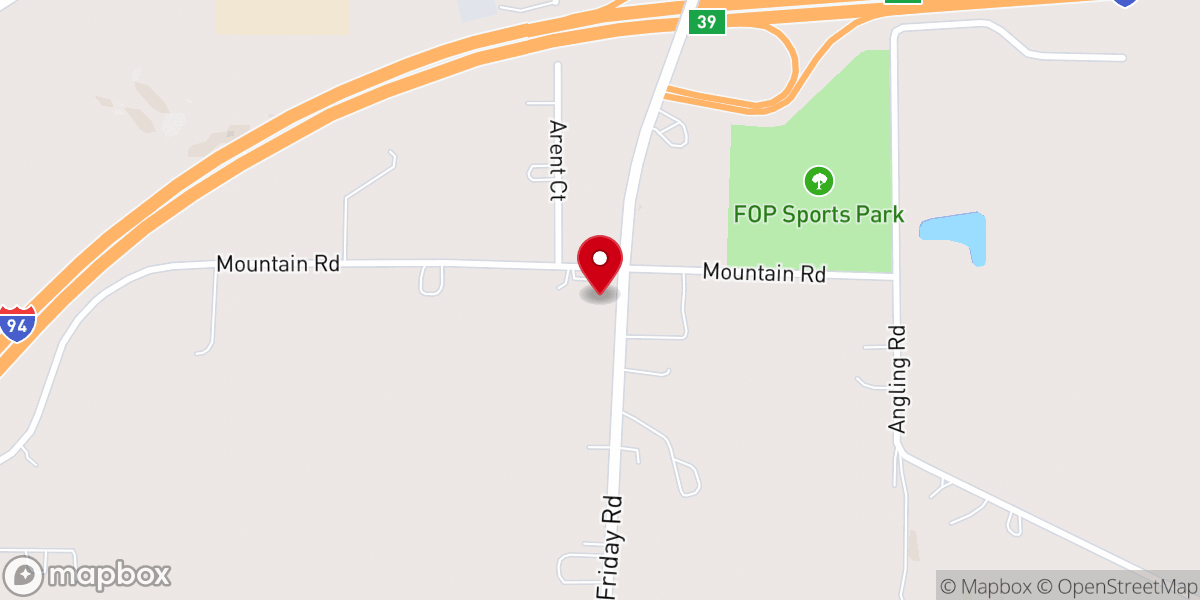 Map showing location of New Freedom Church