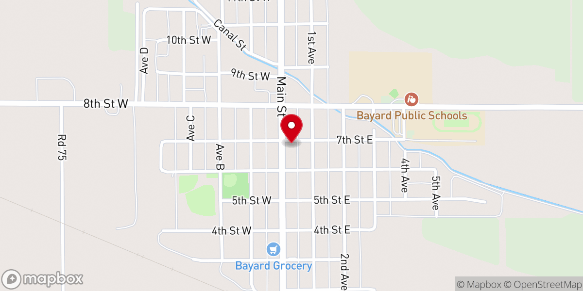 Map showing location of United Methodist Church