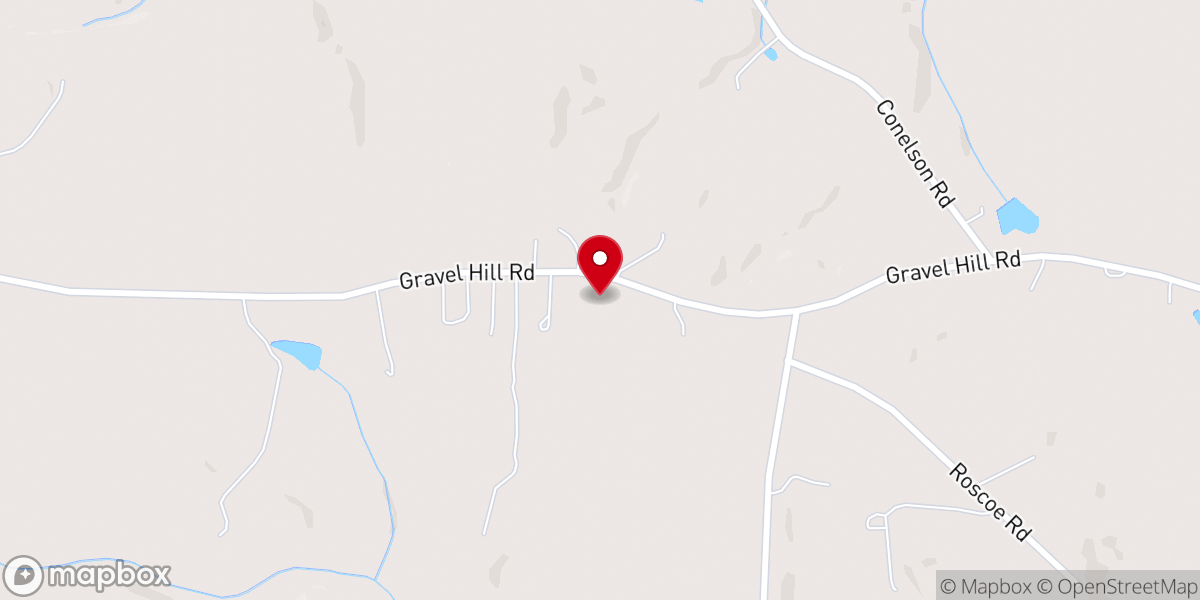 Map showing location of Gravel Hill Baptist Church