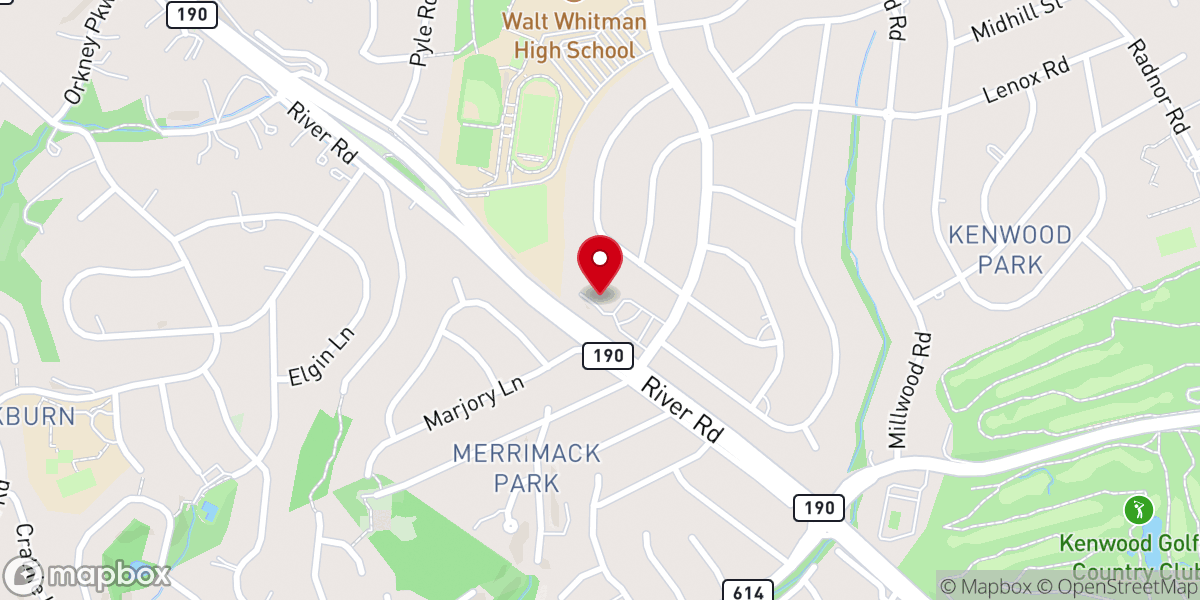 Map showing location of River Road Unitarian Universalist Congregation