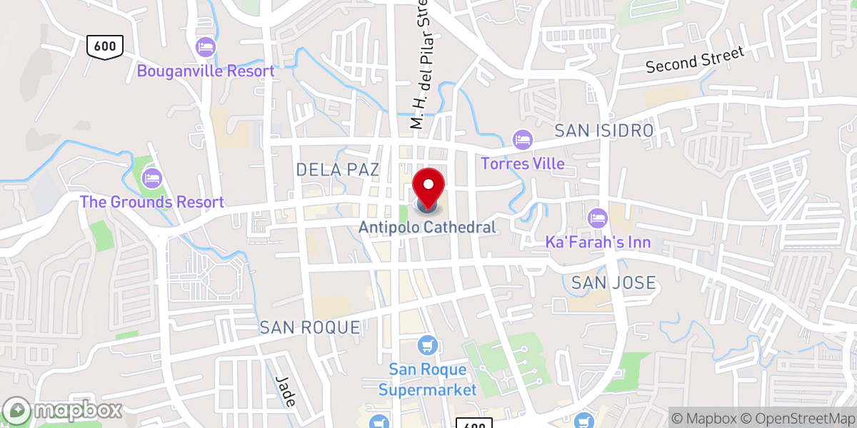 Map showing location of Antipolo Cathedral Parish Office