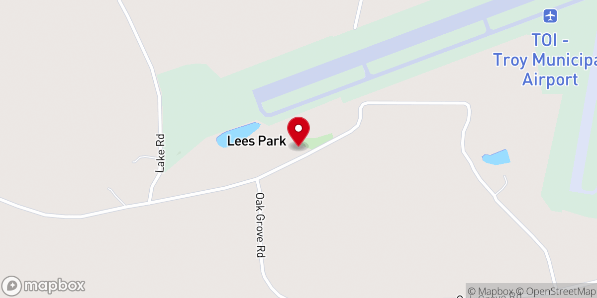Map showing location of Oak Grove United Methodist Church