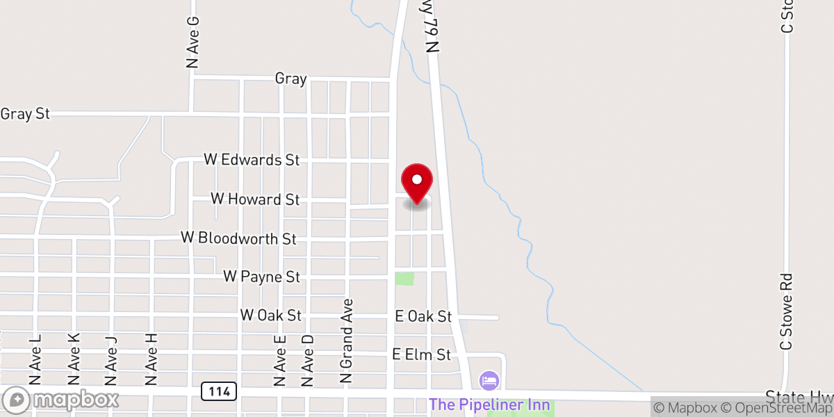Map showing location of Olney Family Worship Center - PCG