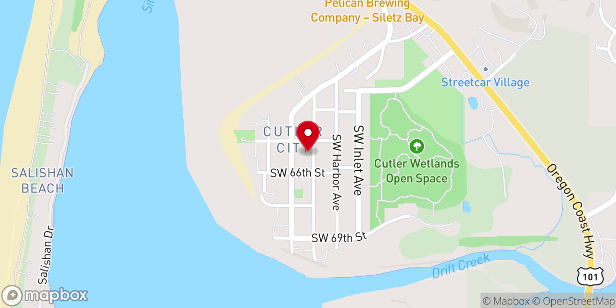 Map showing location of Pacific Baptist Church