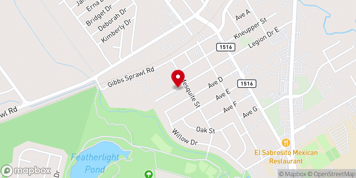 Map showing location of Converse Hispanic Baptist Church