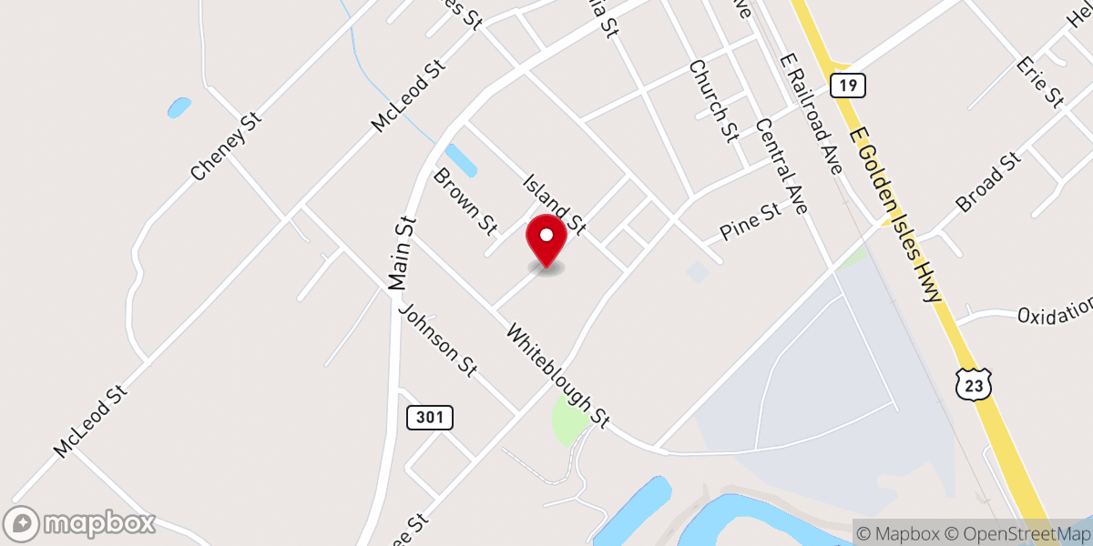 Map showing location of The Pentecostal Church of God
