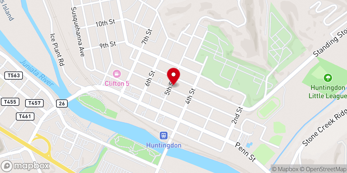 Map showing location of First United Methodist Church