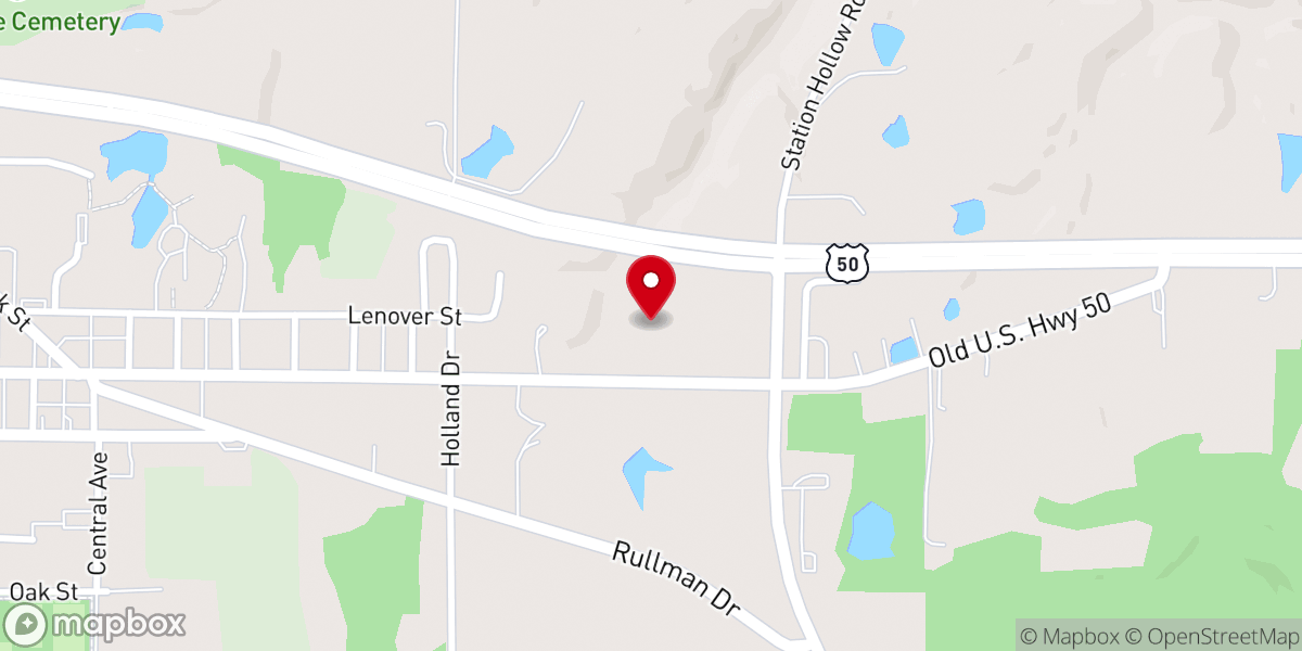 Map showing location of First Baptist Church