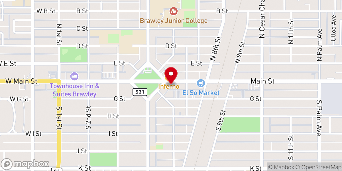 Map showing location of Christ Community Church Brawley