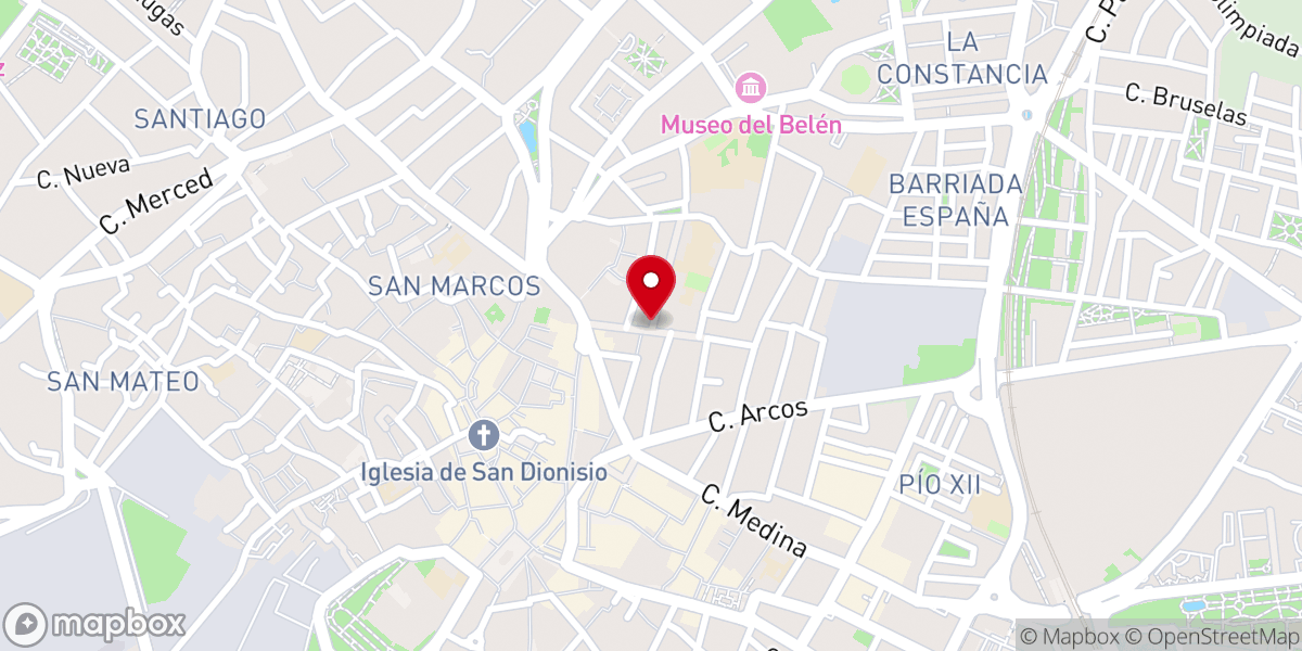 Map showing location of Parroquia de San Pedro Apóstol