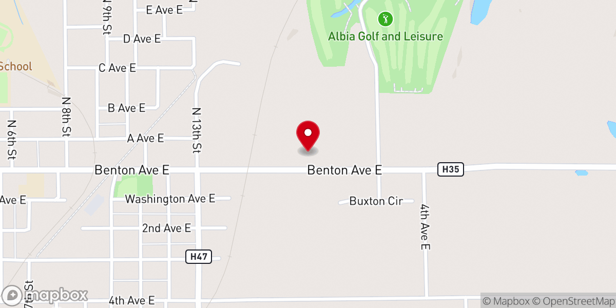 Map showing location of First Family Church Albia