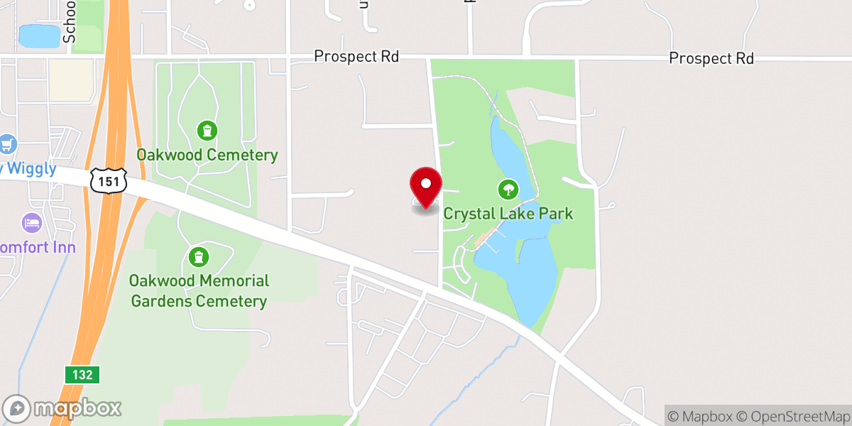 Map showing location of New Life Pentecostal Church