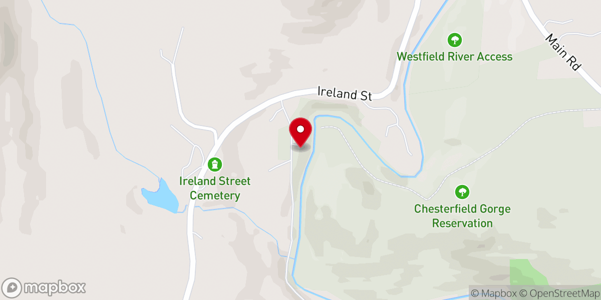 Map showing location of Chesterfield Gorge