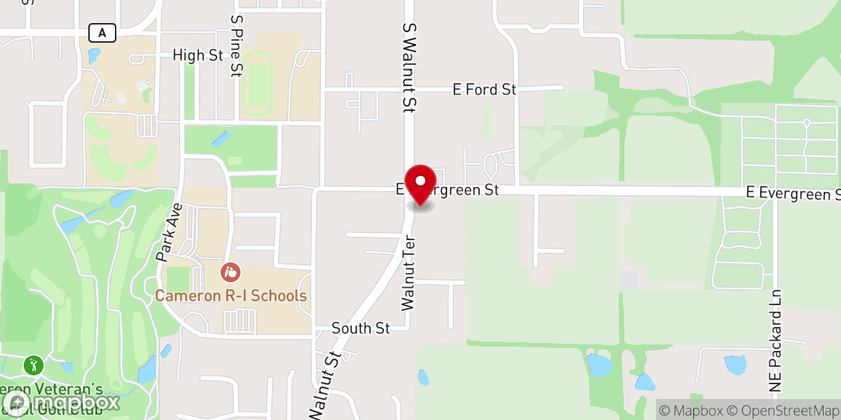Map showing location of River of Life Baptist Church