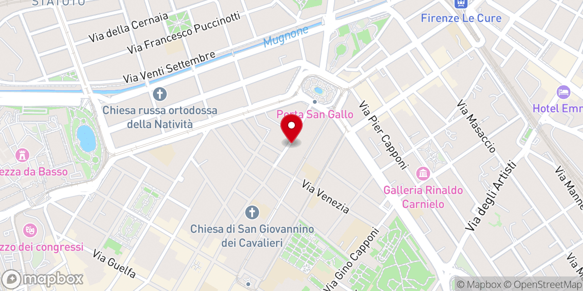Map showing location of Chiesa di Sant'Agata