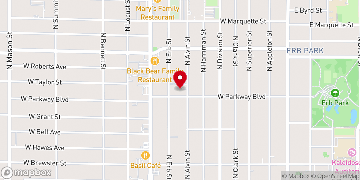 Map showing location of Bethany Lutheran Church