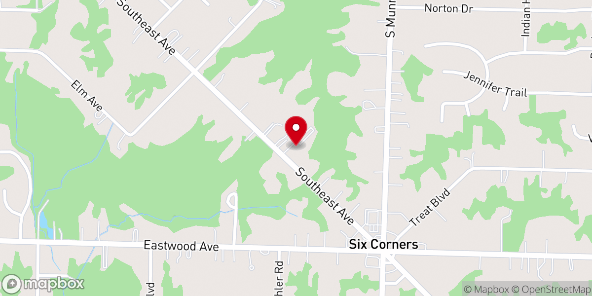 Map showing location of Tallmadge Church of Christ