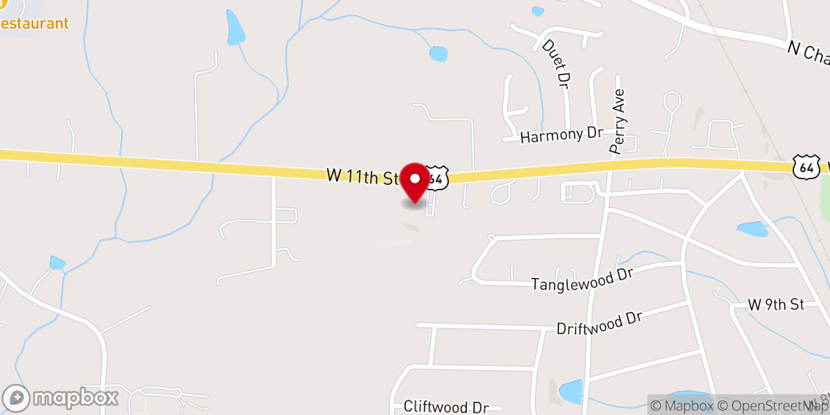 Map showing location of Pentecostal Holiness Church