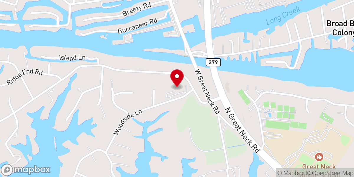 Map showing location of All Saints' Episcopal Church Virginia Beach