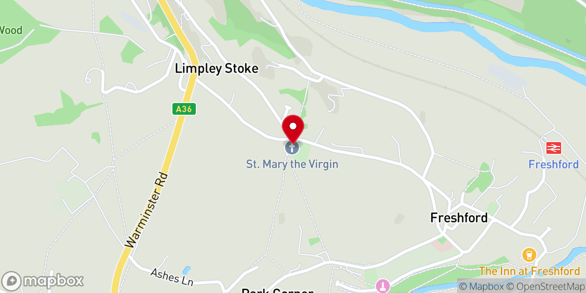 Map showing location of St. Mary's Church