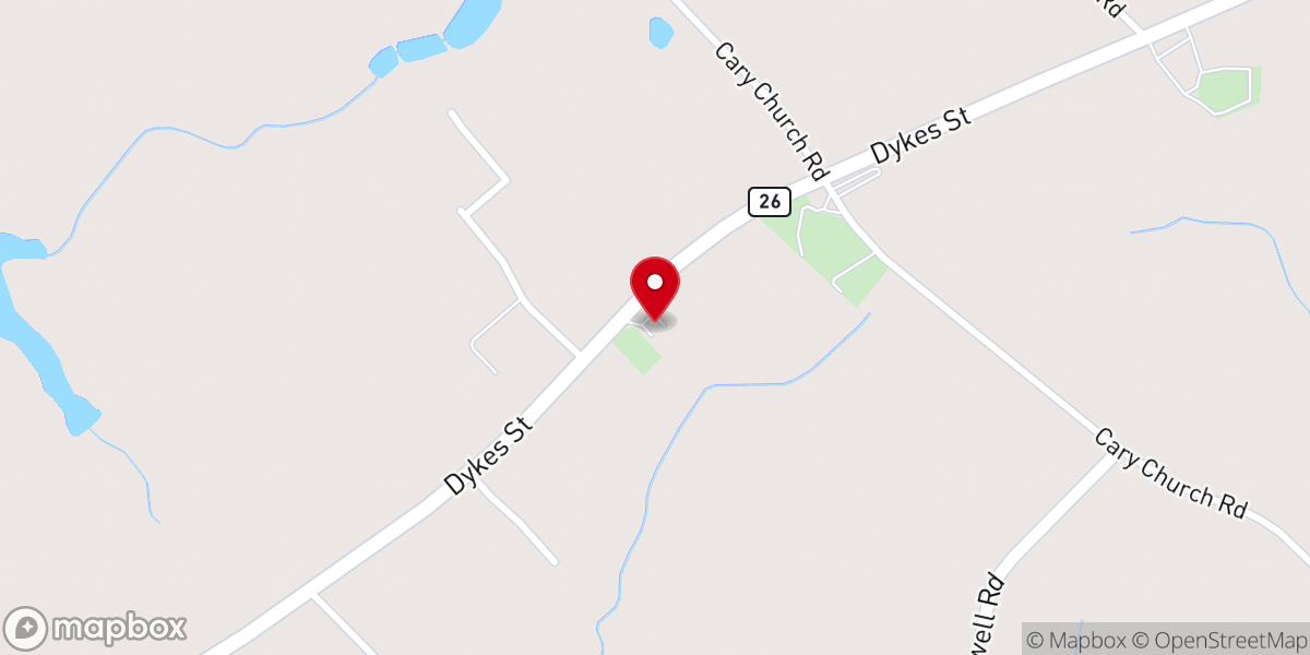 Map showing location of Christian Hope Baptist Church