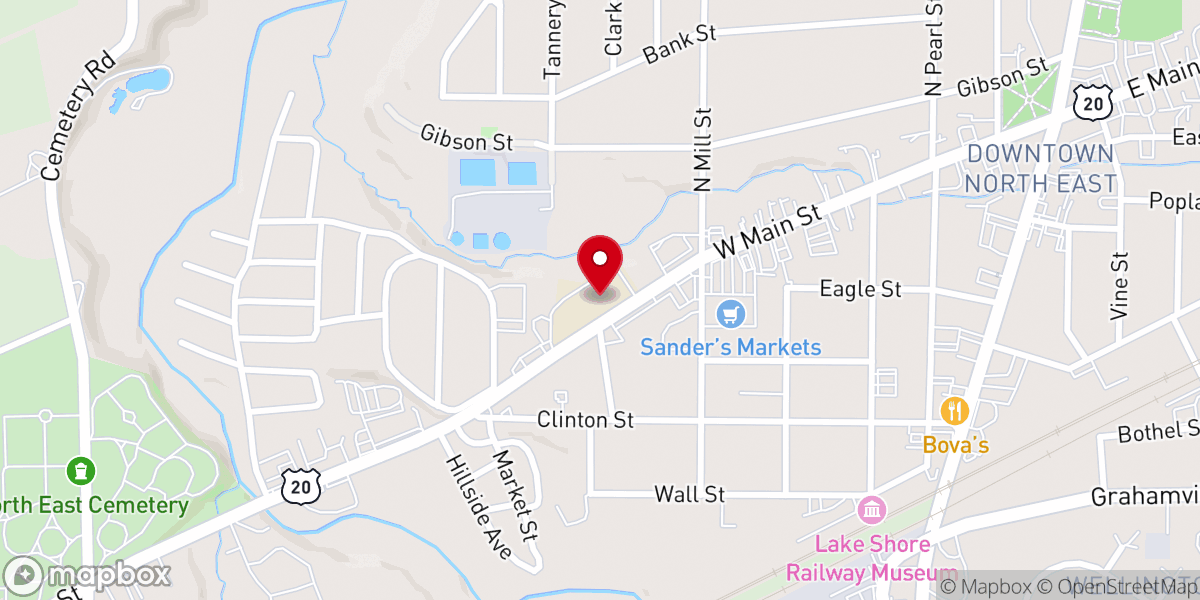 Map showing location of St. Gregory School