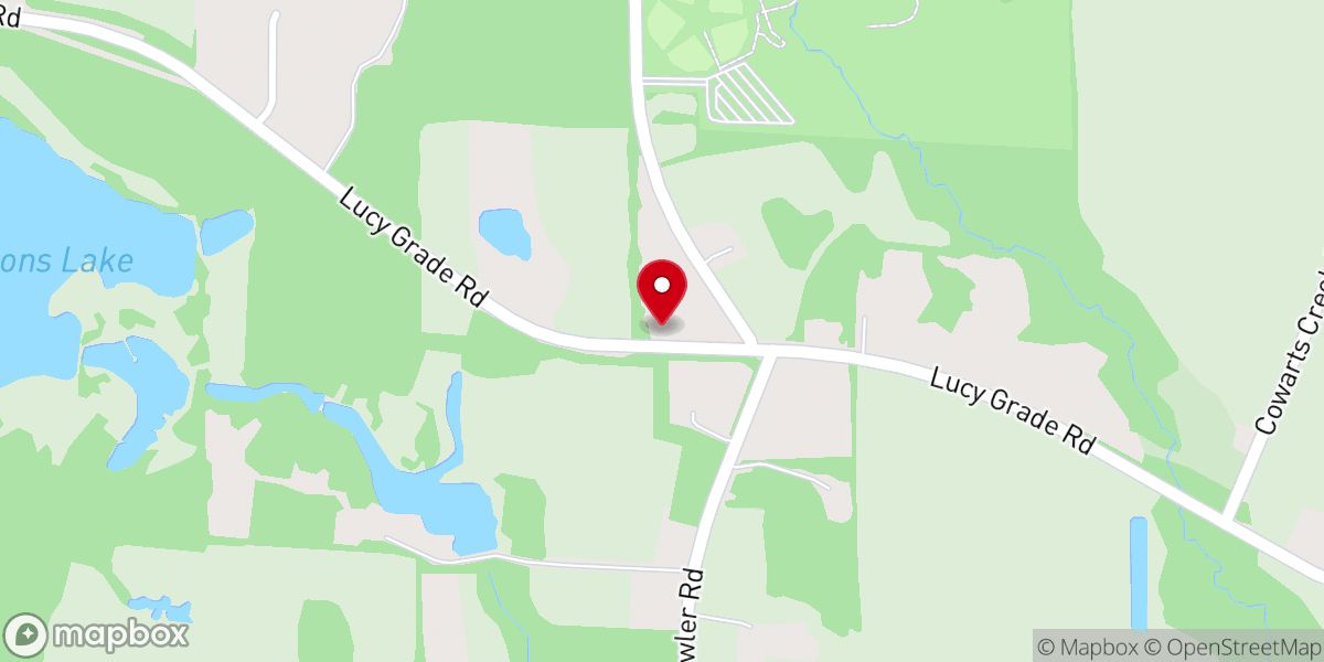 Map showing location of Shady Grove Church