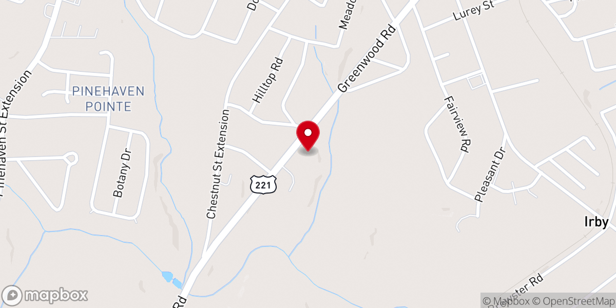 Map showing location of Faith Baptist Church