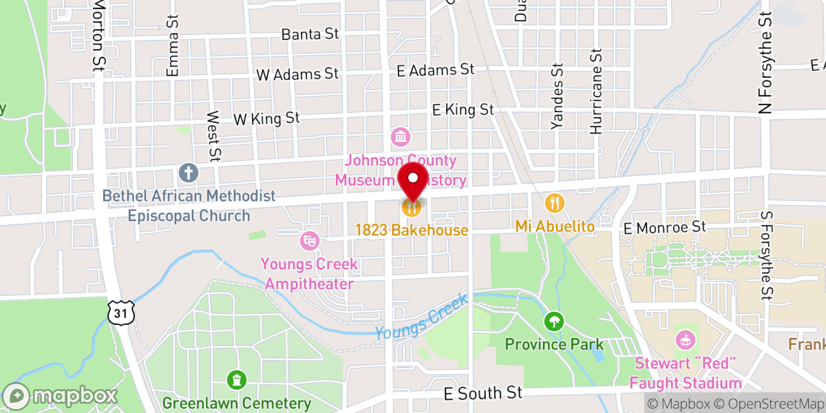 Map showing location of 1823 Bakehouse