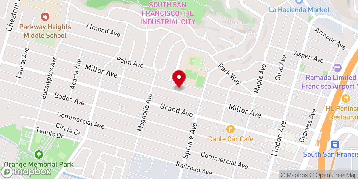 Map showing location of Iglesia Adventista del Séptimo Día Latino-Americana de South San Francisco