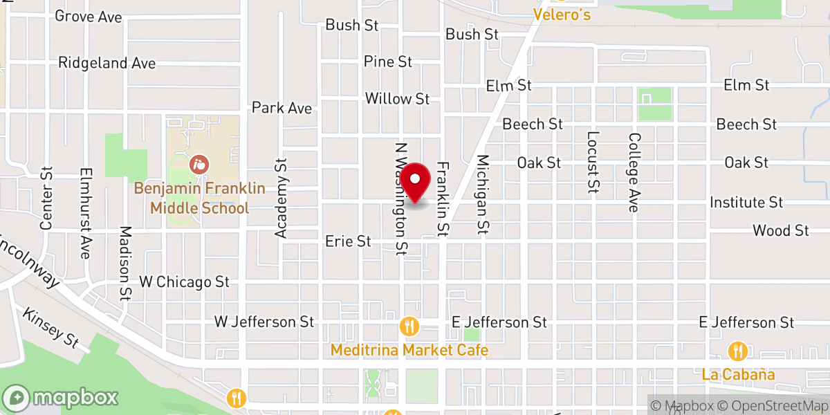 Map showing location of Heritage Evangelical Lutheran Church