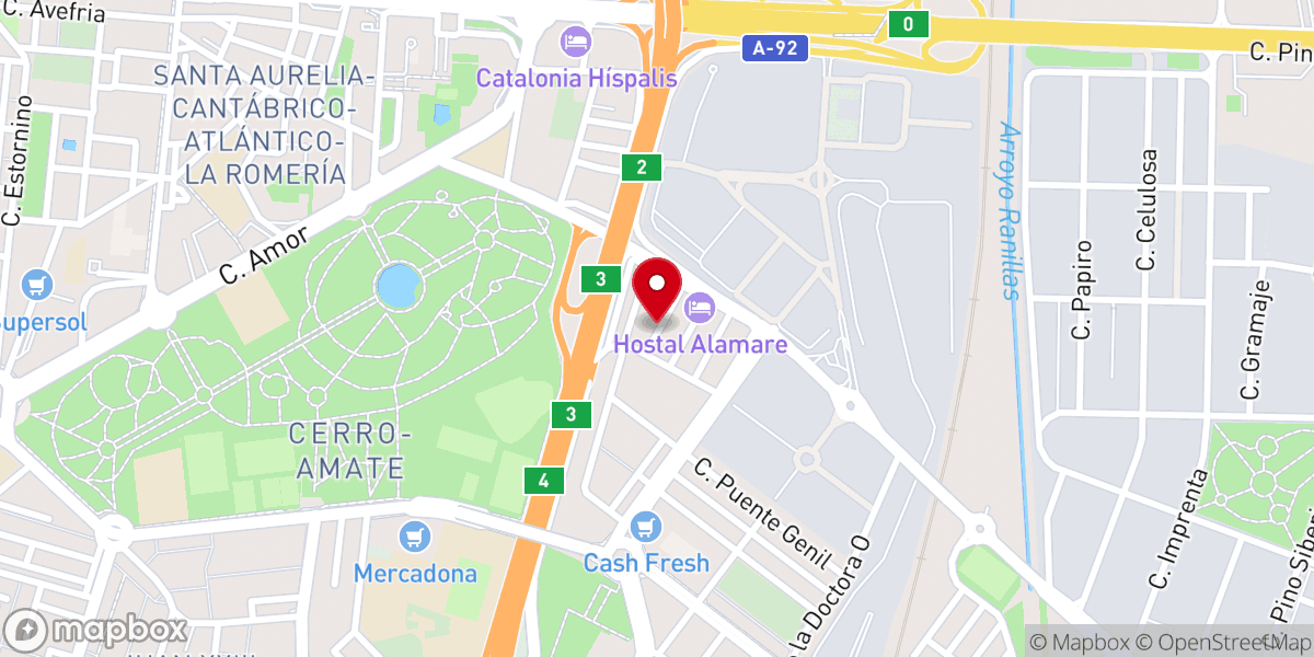 Map showing location of Iglesia Evangelica Nueva Vida