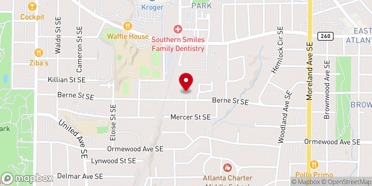 Map showing location of International Pentecostal Church